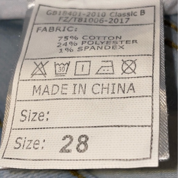 MEN’S slim straight jeans Rose embroidered 28 NWT - Picture 9 of 11